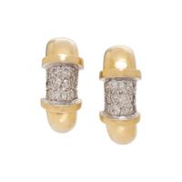 DIAMOND AND BICOLOR GOLD CLIP EARRINGS