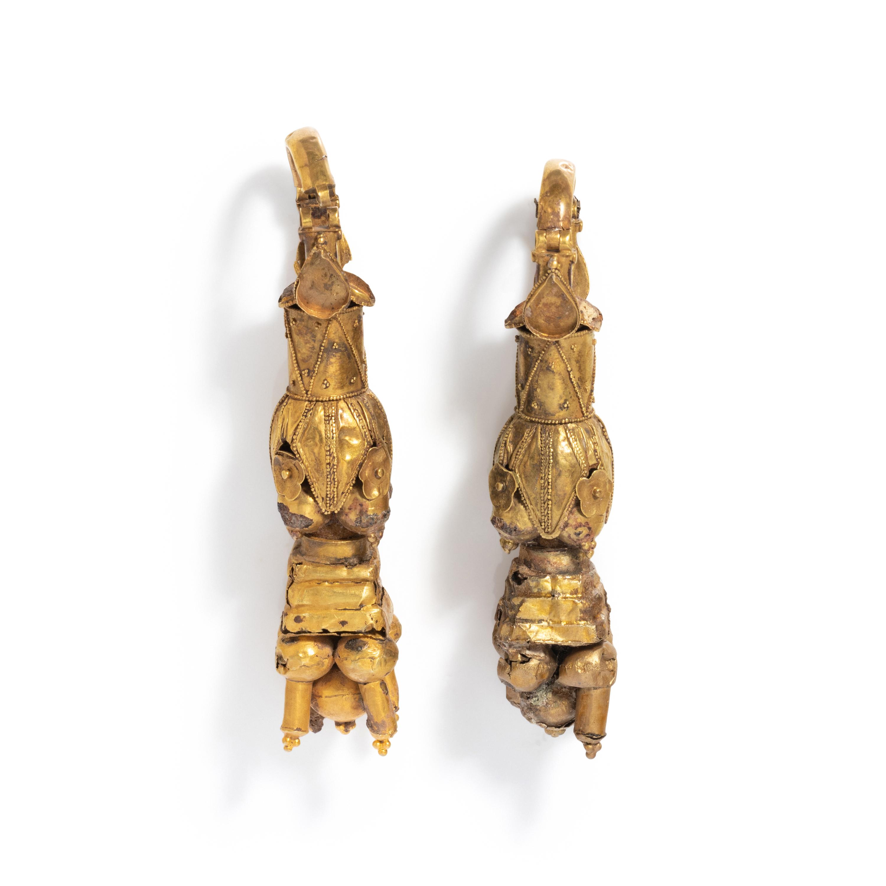 A Pair of Hellenistic Gold Earrings
