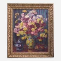 Maude Drein Bryant (American, 1880-1946) Still Life with Mums and Peppers