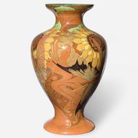 A large Art Nouveau glazed earthenware vase Rozenburg Plateelfabriek (1883-1917), The Hague, Netherlands, 1899