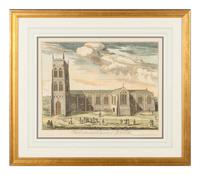 A Collection of Eighteen Hand-Colored Engravings Depicting Views of European Capitals and Famous Buildings