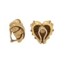 KIESELSTEIN-CORD, YELLOW GOLD WRAPPED HEART EARRINGS