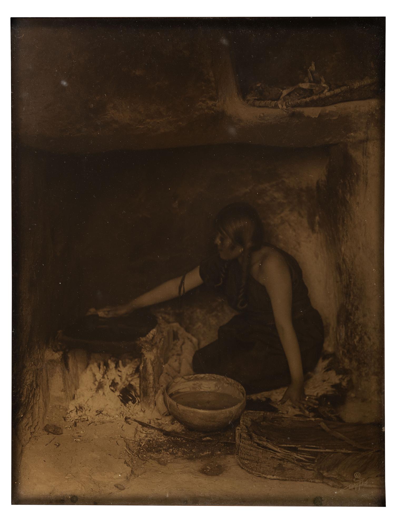 Edward S. Curtis (1868-1952) Piki Maker, 1906