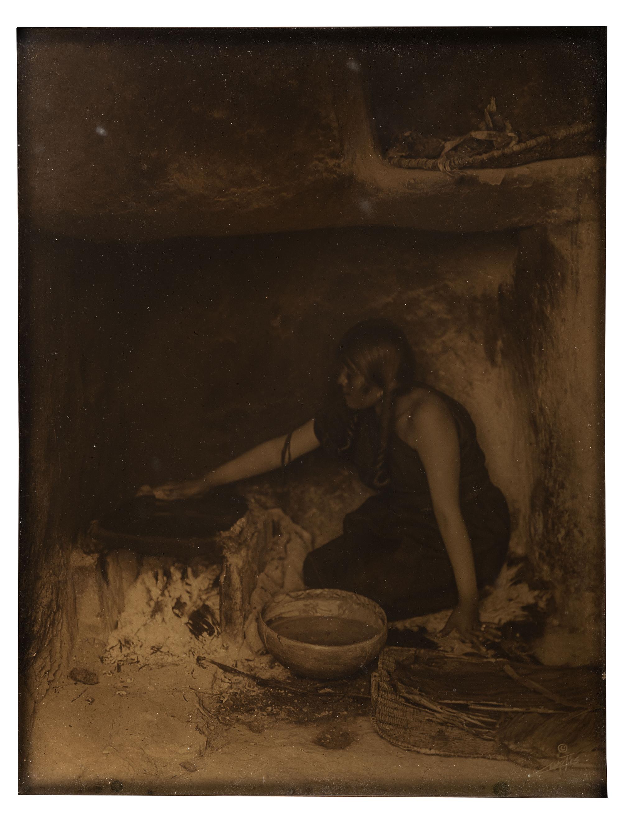 Edward S. Curtis (1868-1952) Piki Maker, 1906
