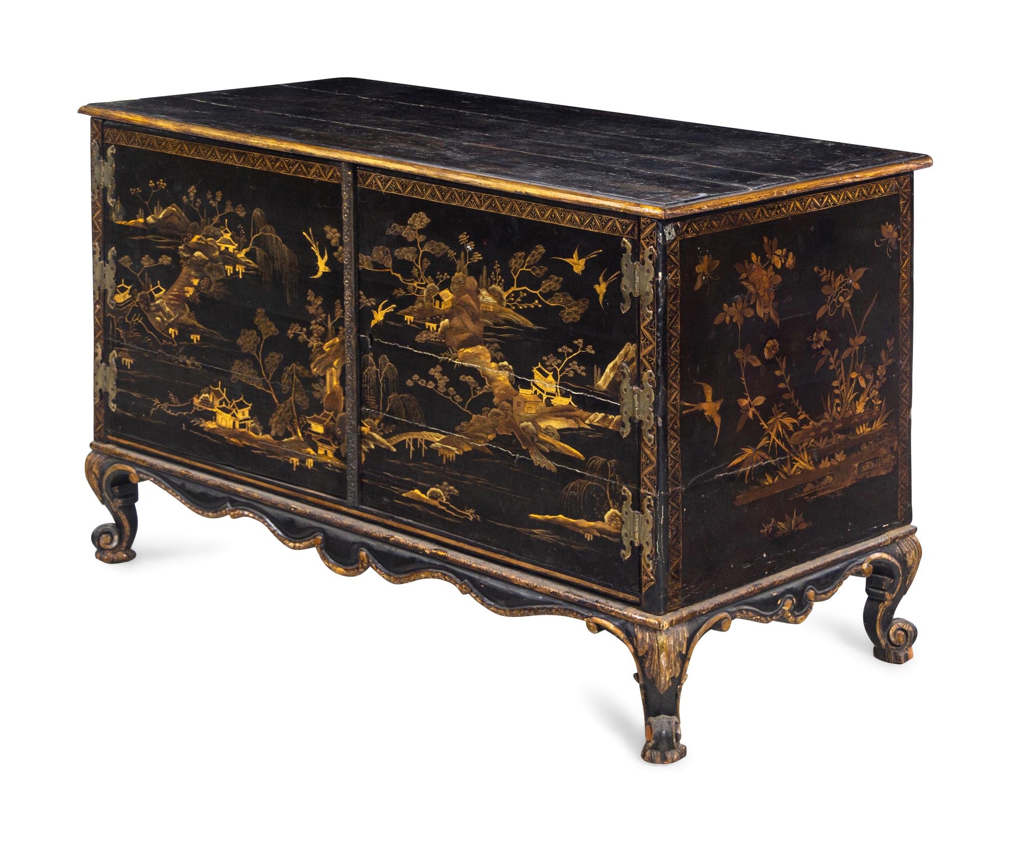 A George I Style Lacquered Cabinet