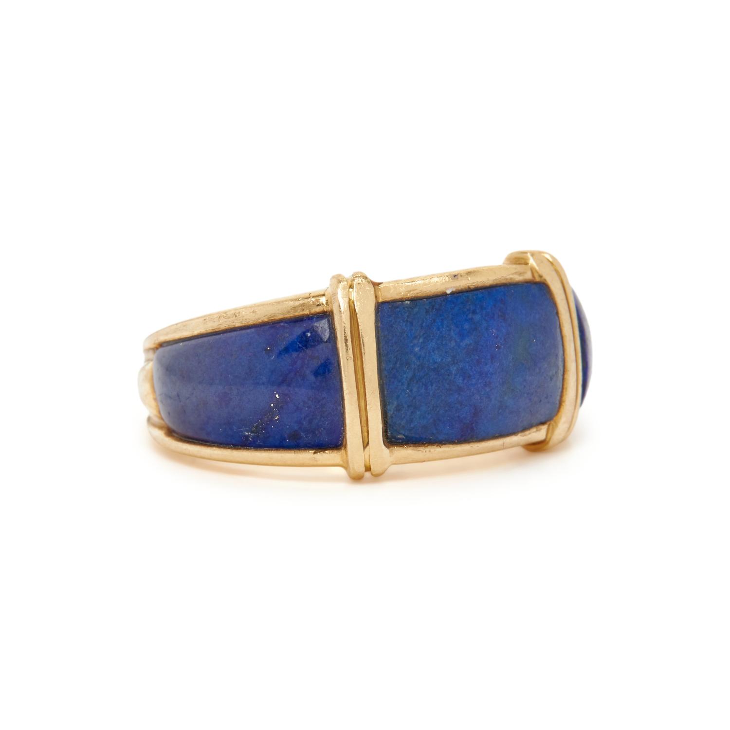 VAN CLEEF & ARPELS, YELLOW GOLD AND LAPIS LAZULI RING