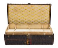 A Goyard Steamer Trunk, 44 1/2 x 22 1/4 x 13 inches.