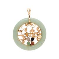 YELLOW GOLD AND HARDSTONE PENDANT