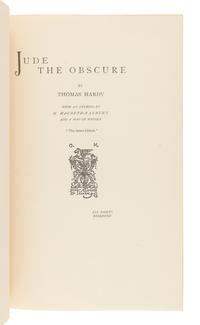 HARDY, Thomas (1840-1928). Jude the Obscure. London: James R. Osgood, McIlvaine and Co.,1896.