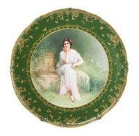A Haviland Limoges Porcelain Charger Diameter 18 inches.