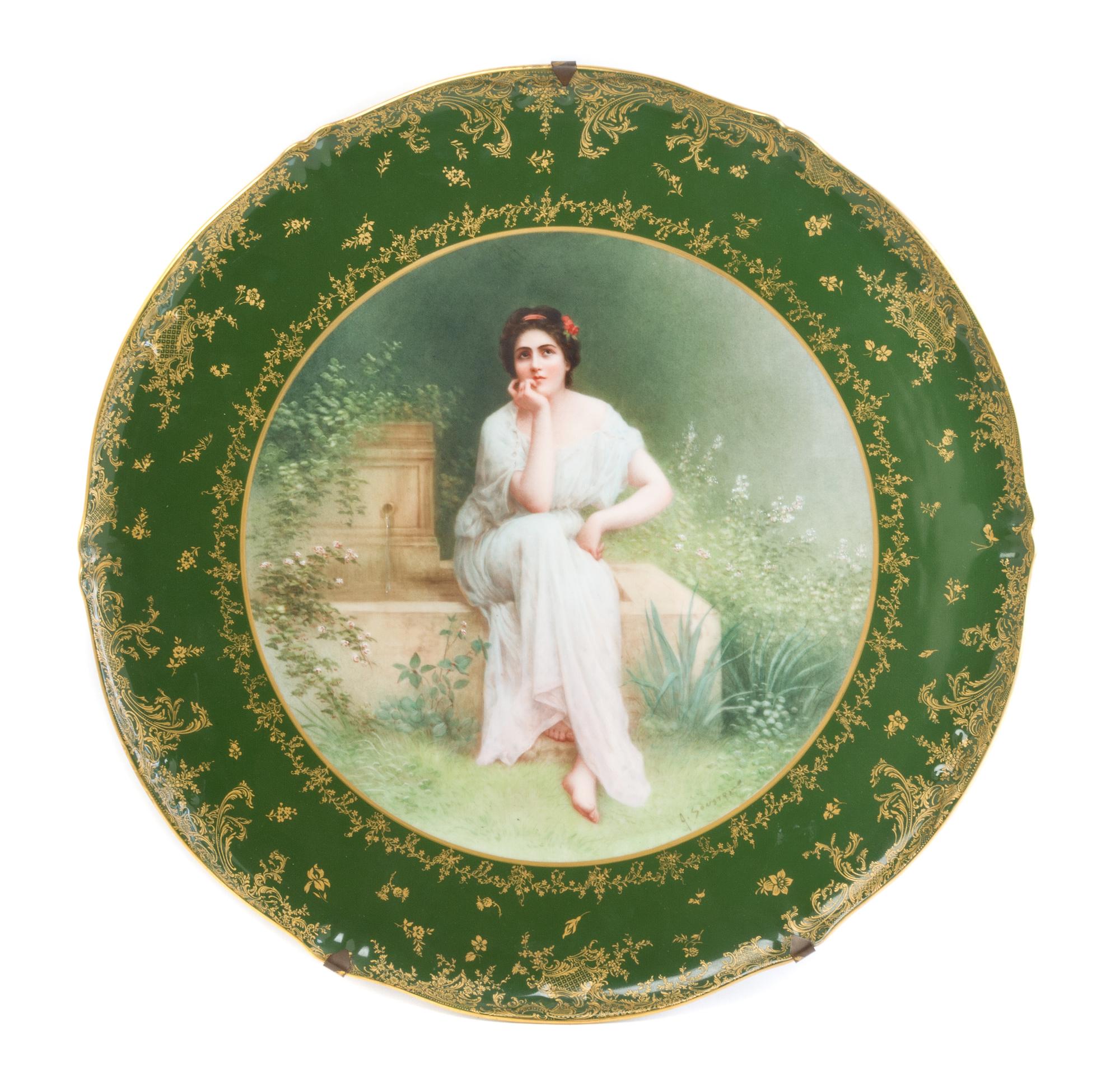 A Haviland Limoges Porcelain Charger Diameter 18 inches.