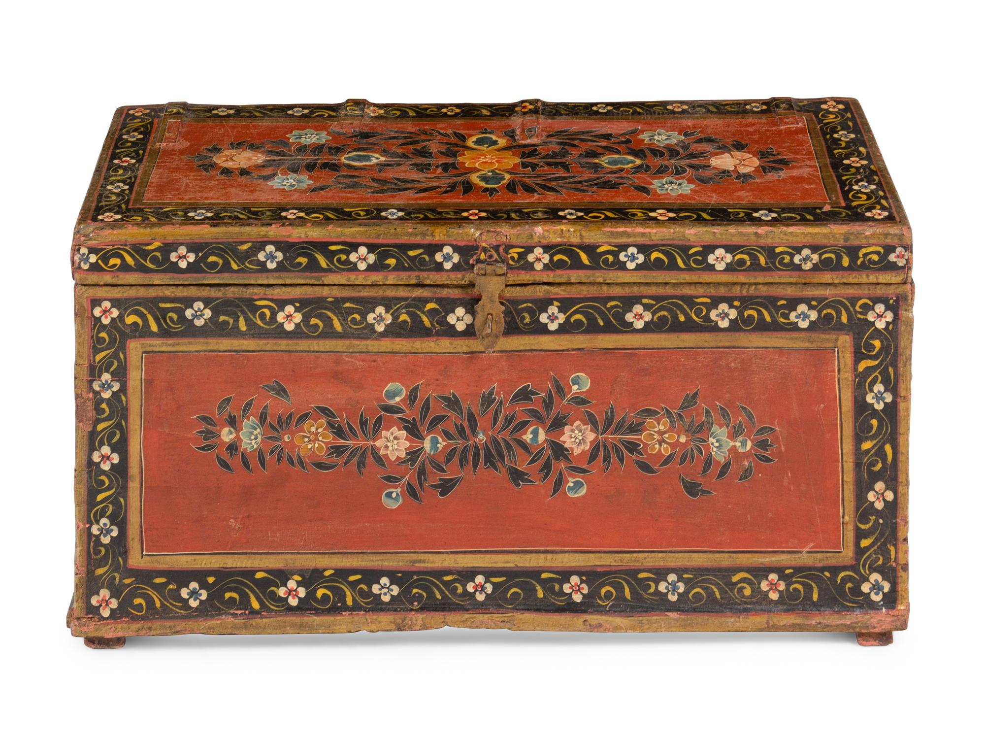 An Indian Painted Trunk