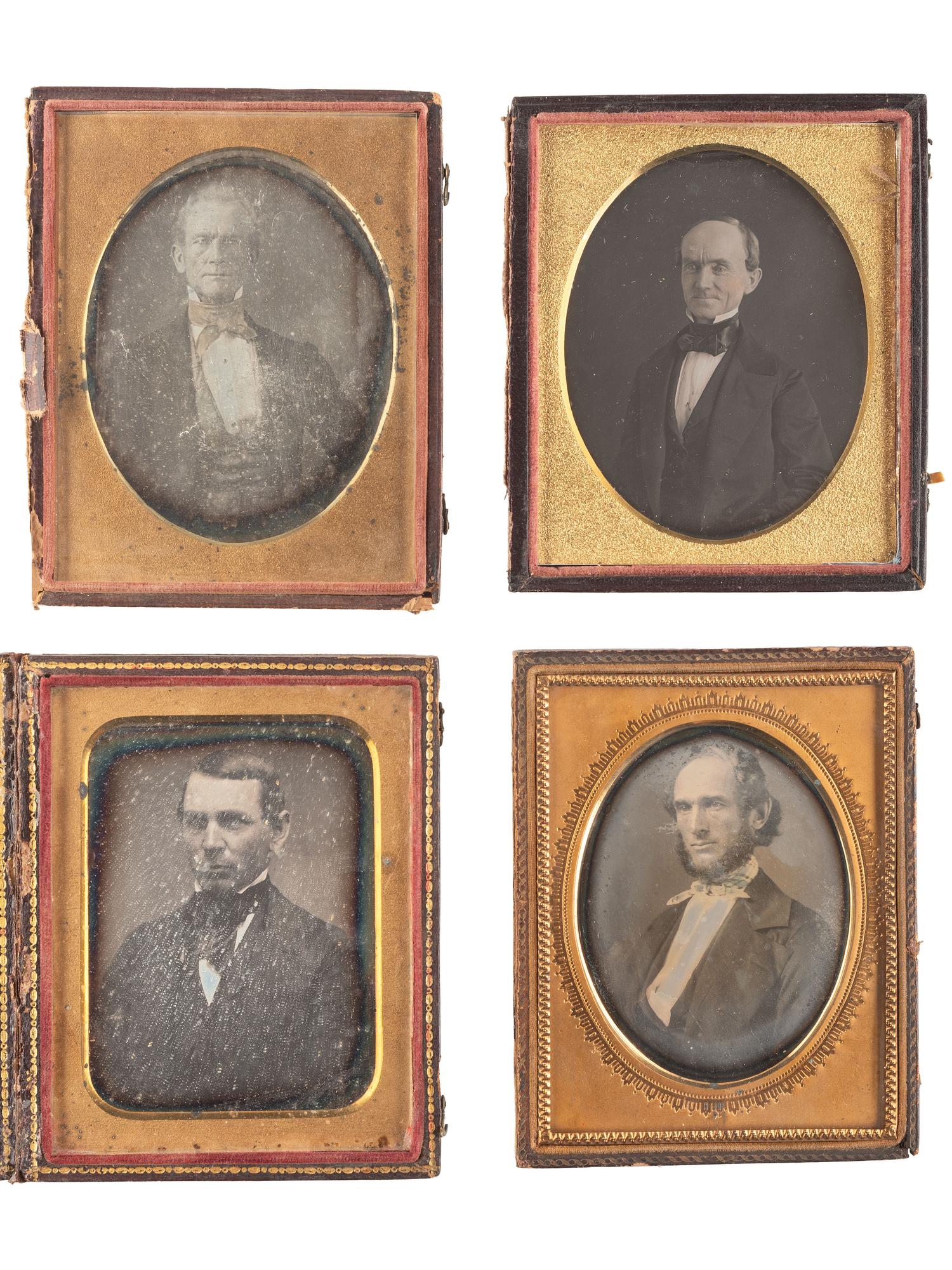 [EARLY PHOTOGRAPHY]. 30 quarter plate daguerreotype portraits of men and women of varying ages.