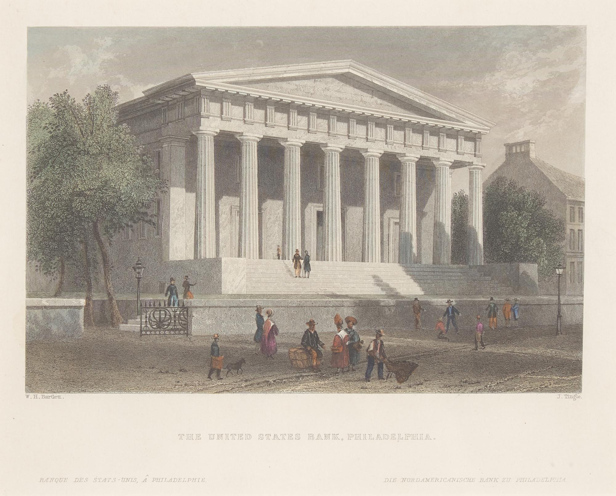 [Philadelphia] Group of 8 engraved decorative views of Philadelphia