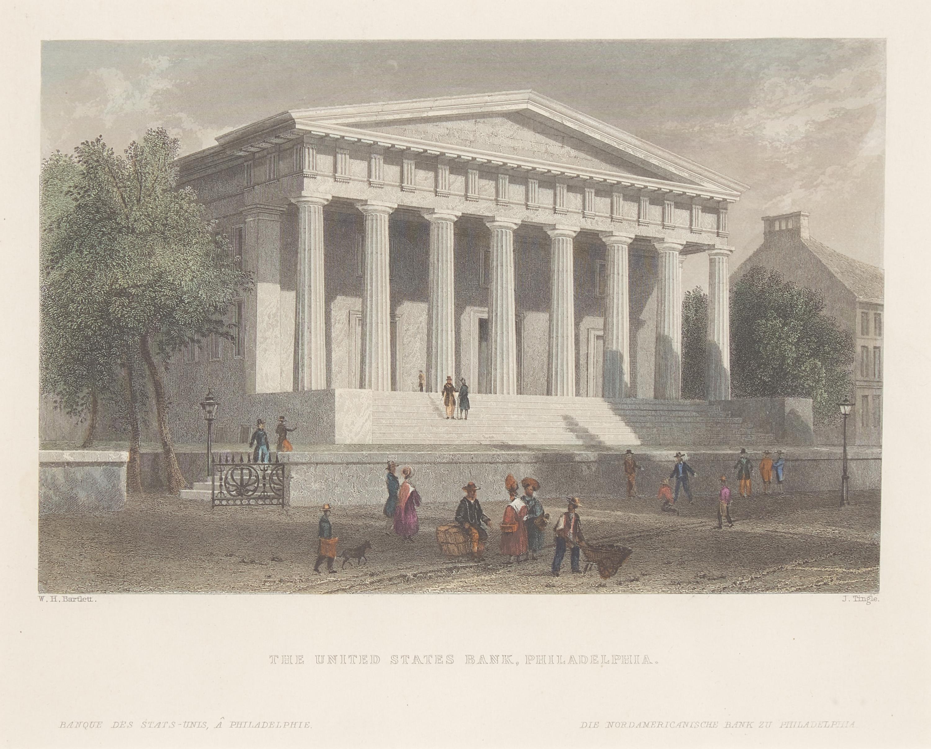 [Philadelphia] Group of 8 engraved decorative views of Philadelphia
