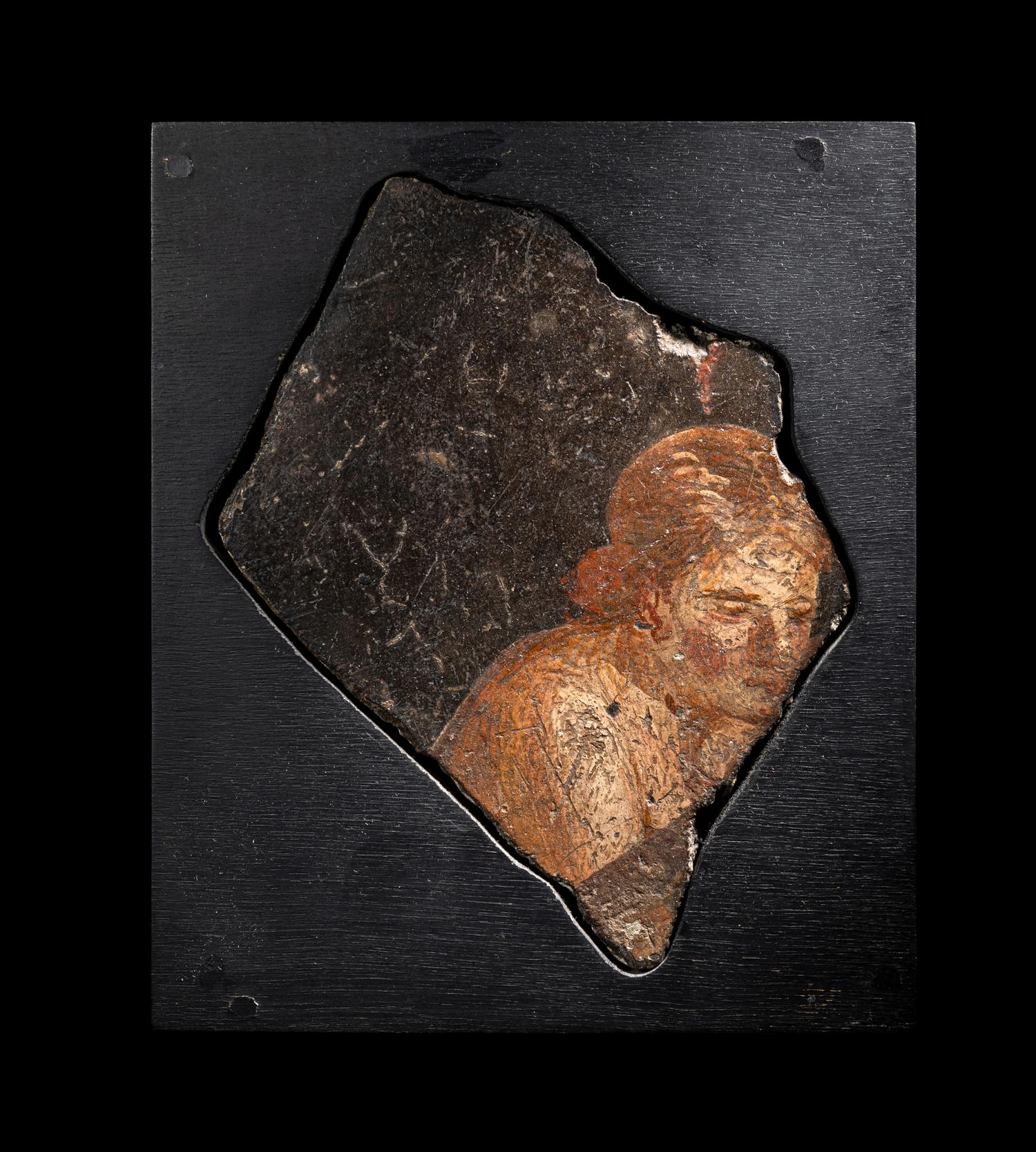 A Roman Fresco Fragment with a Lady's Head