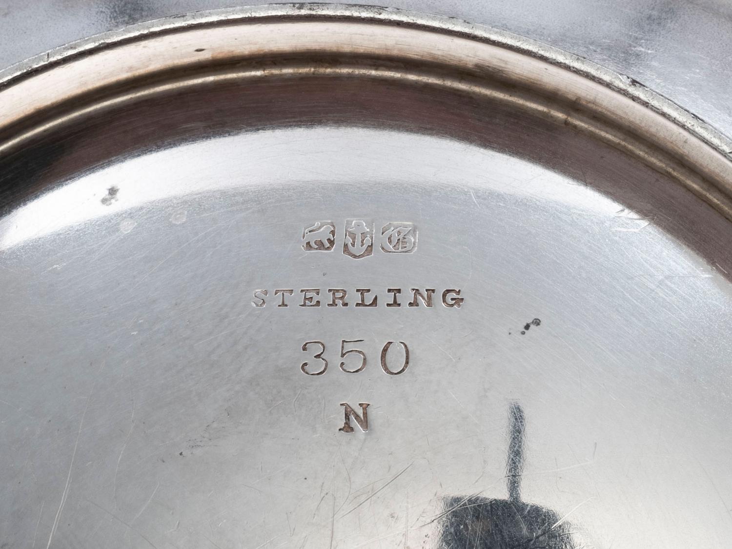 Four American Silver Serving Bowls and a Tray
