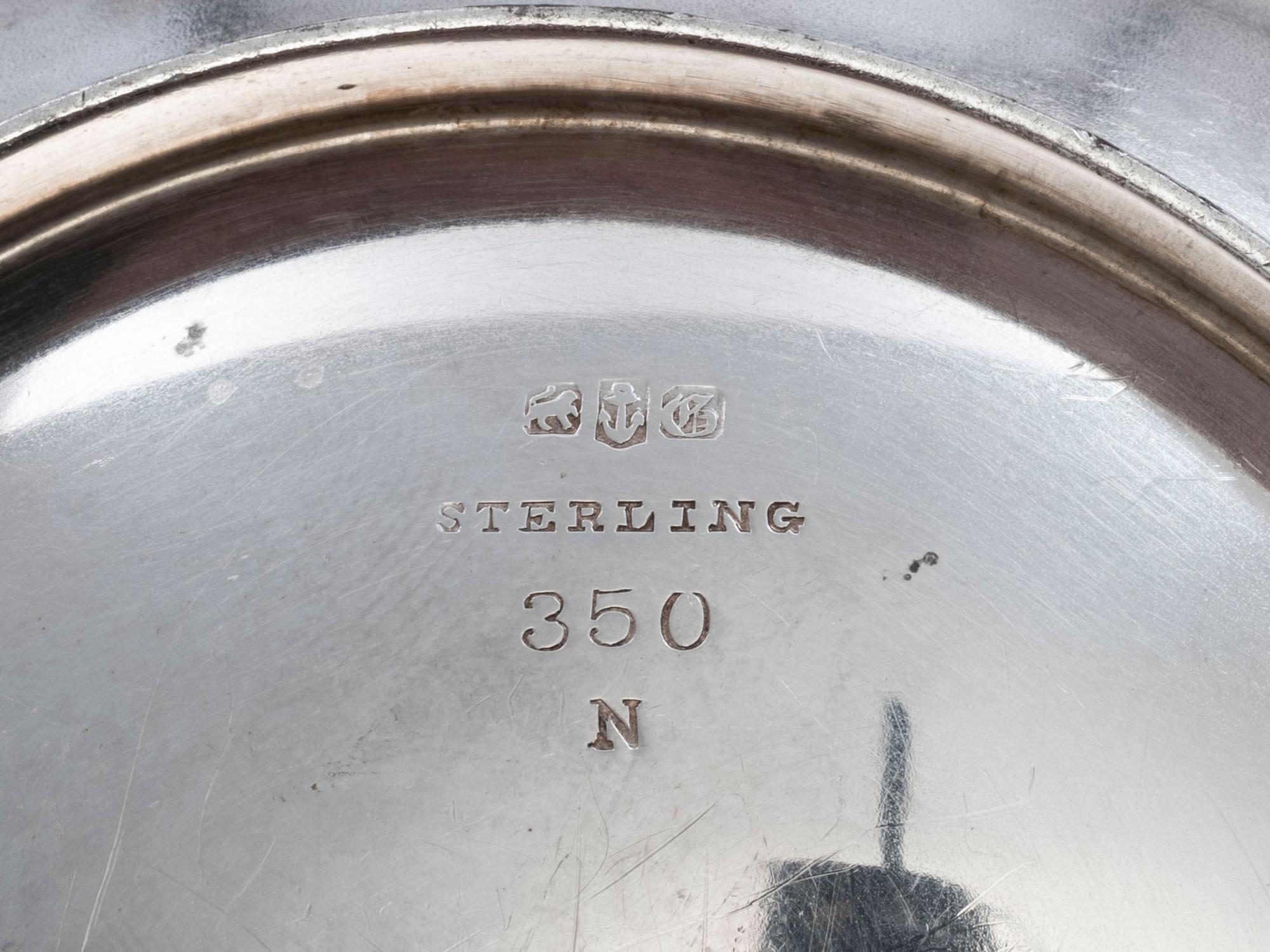Four American Silver Serving Bowls and a Tray