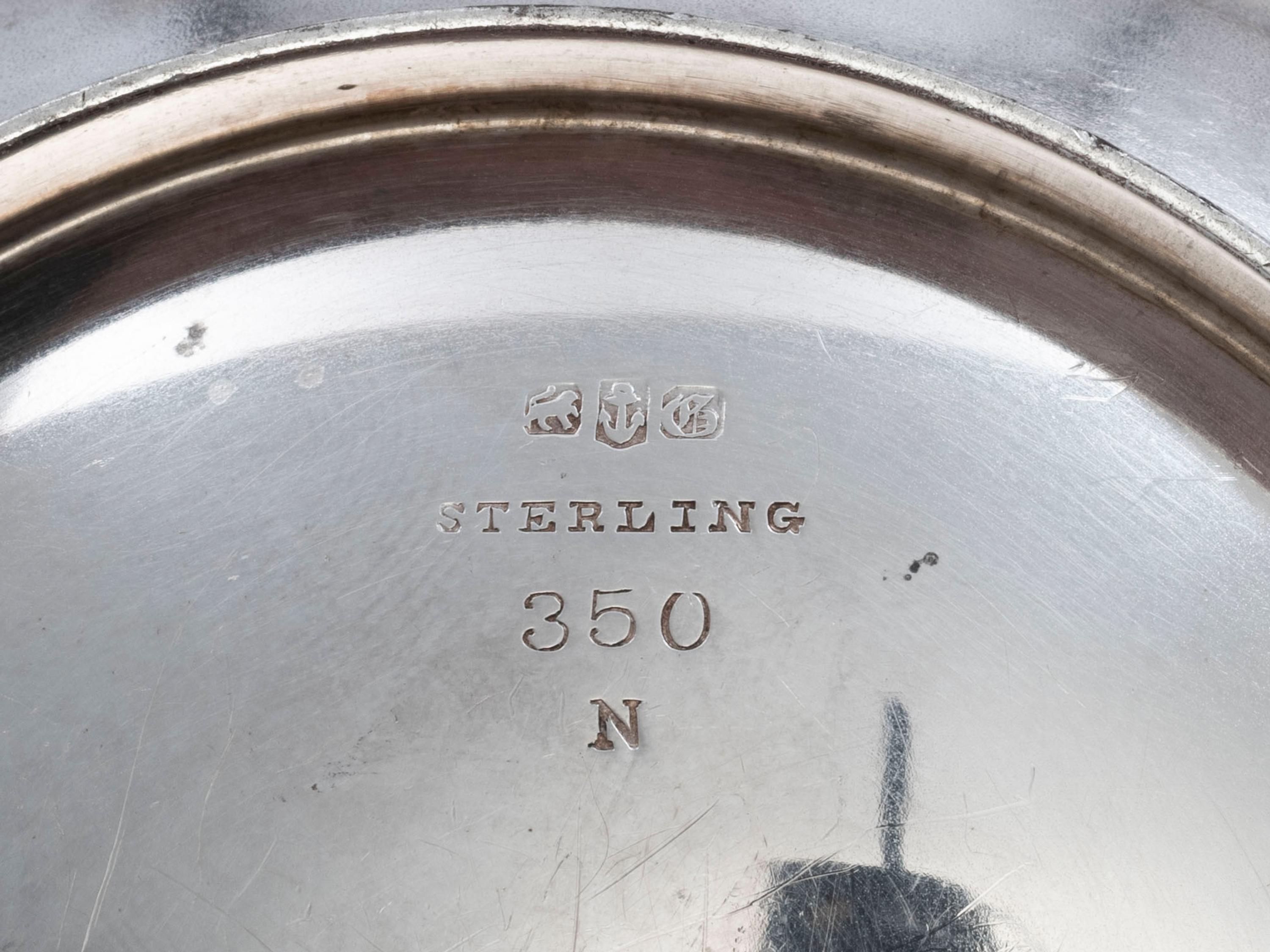 Four American Silver Serving Bowls and a Tray