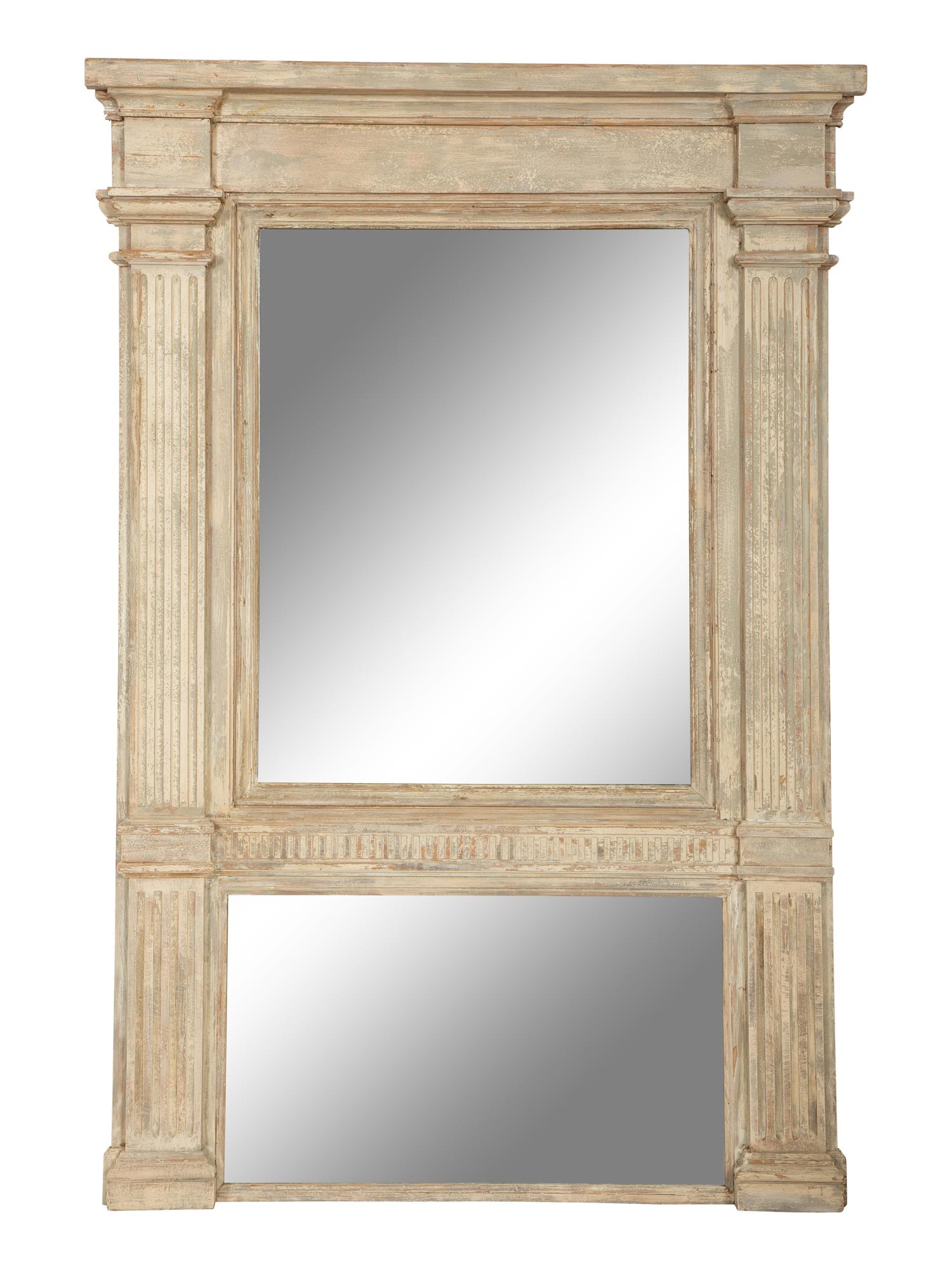 A Neoclassical Style Painted Mirror