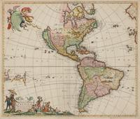 [MAP]. WIT, Frederick de (1629/30-1706). Novissima et Accuratissima Septentrionalis ac Meridionalis Americae Descriptio . Amsterdam, ca 1680.