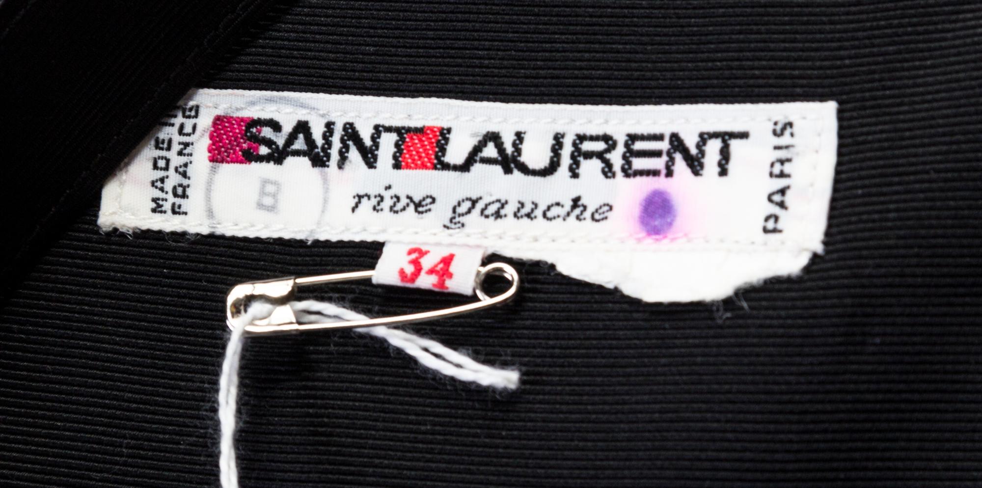An Yves Saint Laurent Black and Red Floral Dress, Size 34.