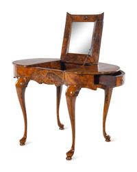A Dutch Olivewood Veneered Dressing Table