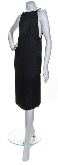 A Givenchy Black Silk Backless Dress,