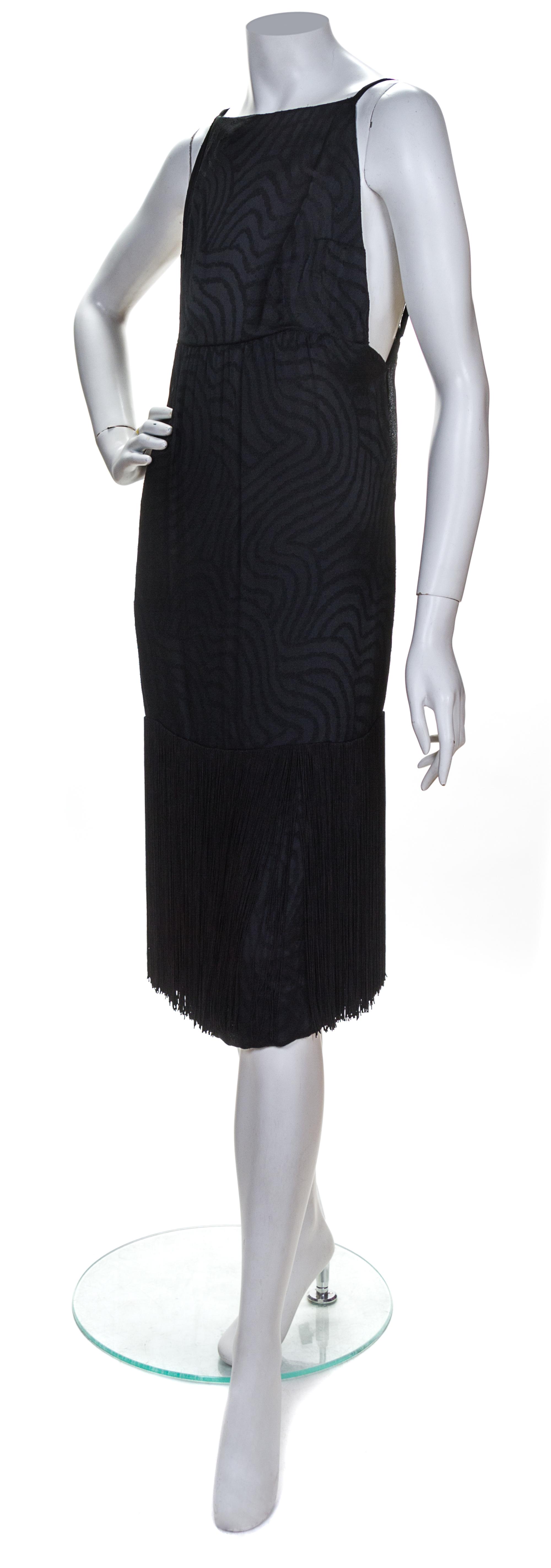 A Givenchy Black Silk Backless Dress,