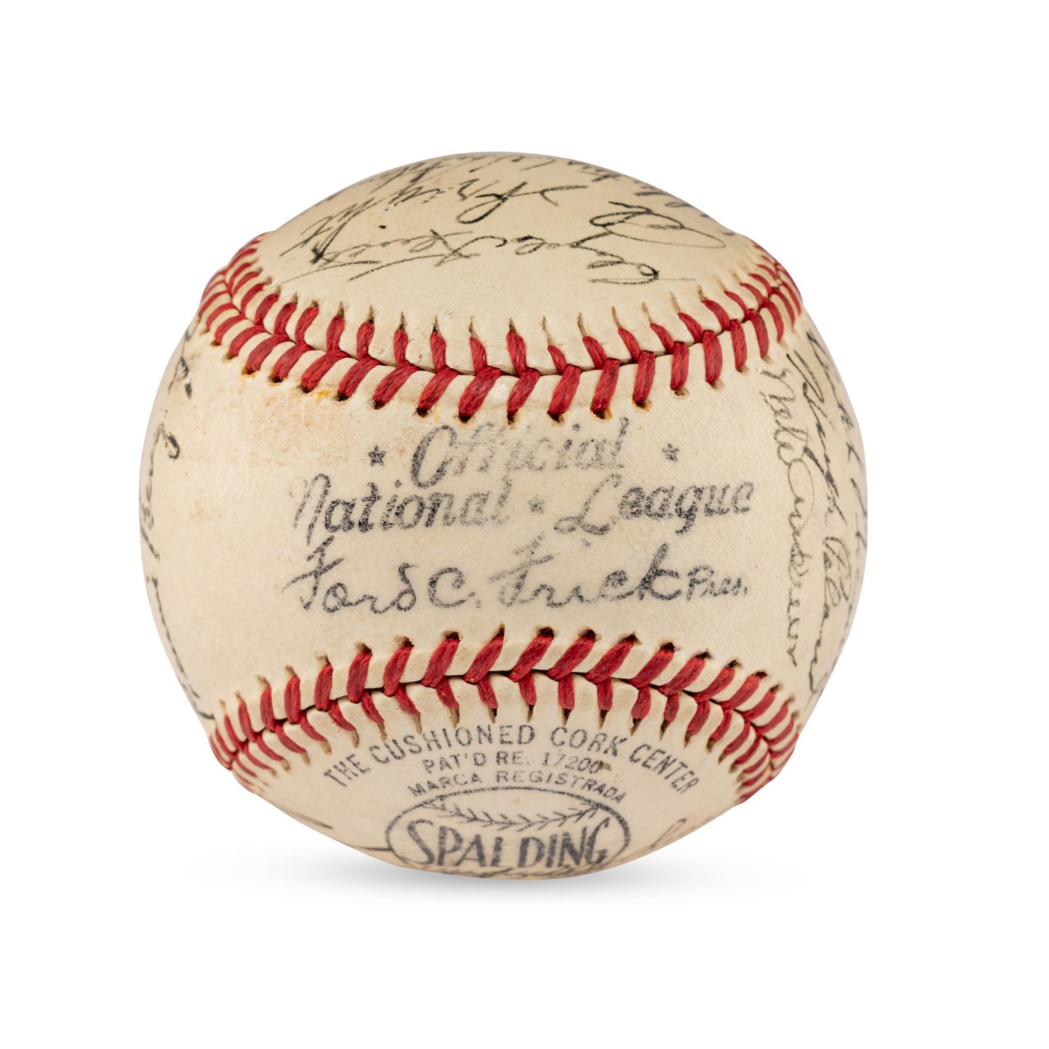 A 1944 Boston Braves Team Signed Autograph Baseball