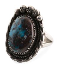Navajo Silver and Bisbee Turquoise Ring