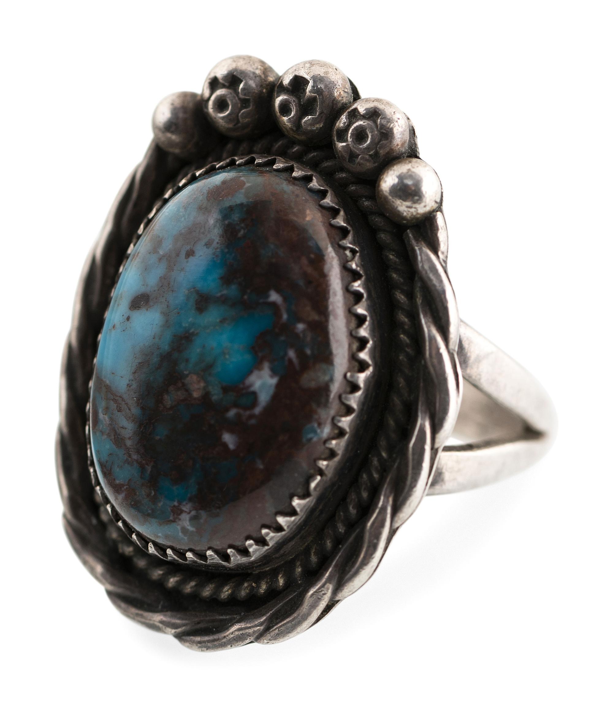 Navajo Silver and Bisbee Turquoise Ring