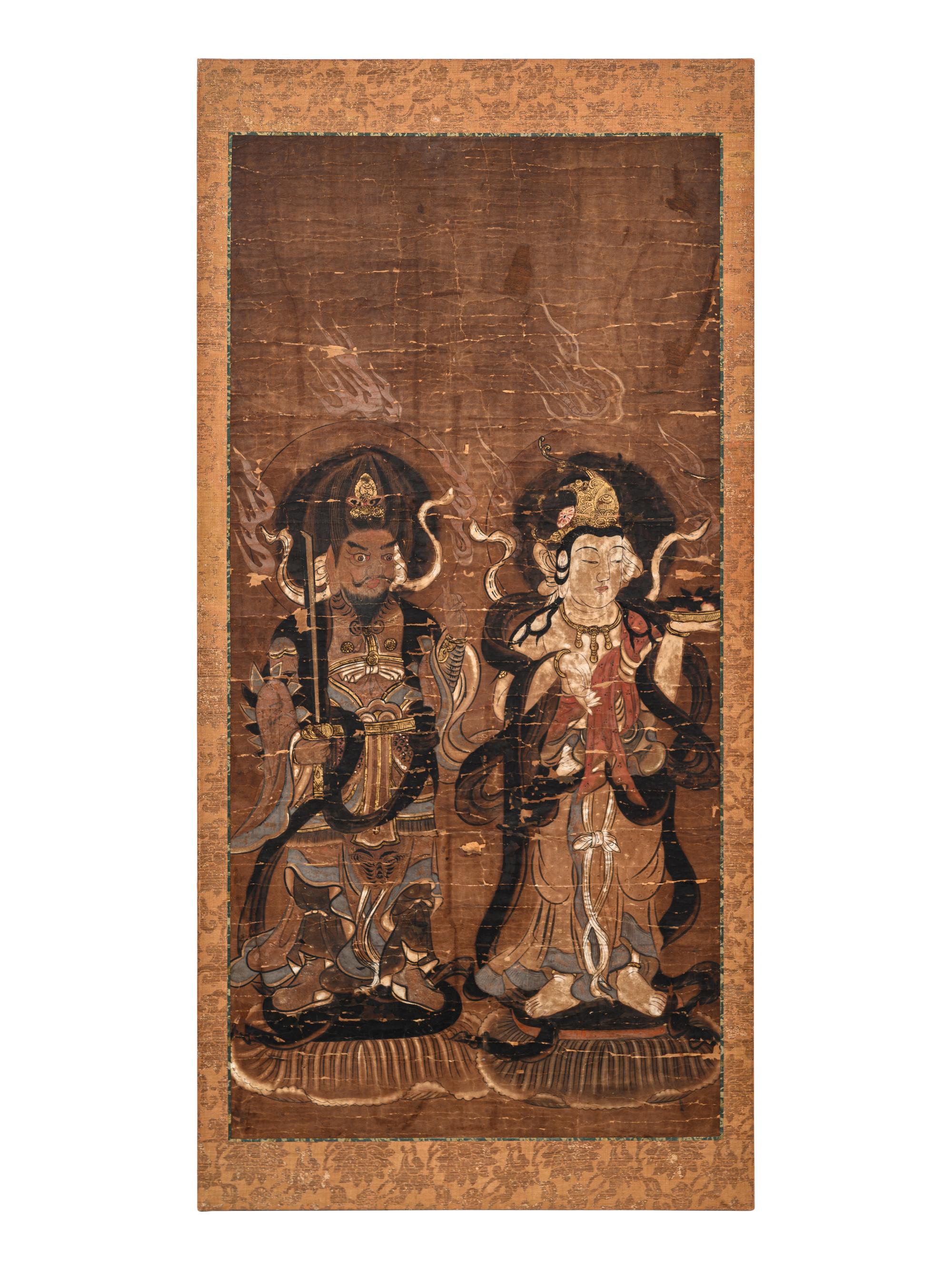 A Set of Six Japanese 'Buddhist' Paintings