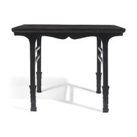 A Chinese Black Lacquered Wood Wine Table, Jiuzhuo, 17th Century 明末清初 黑漆木酒桌