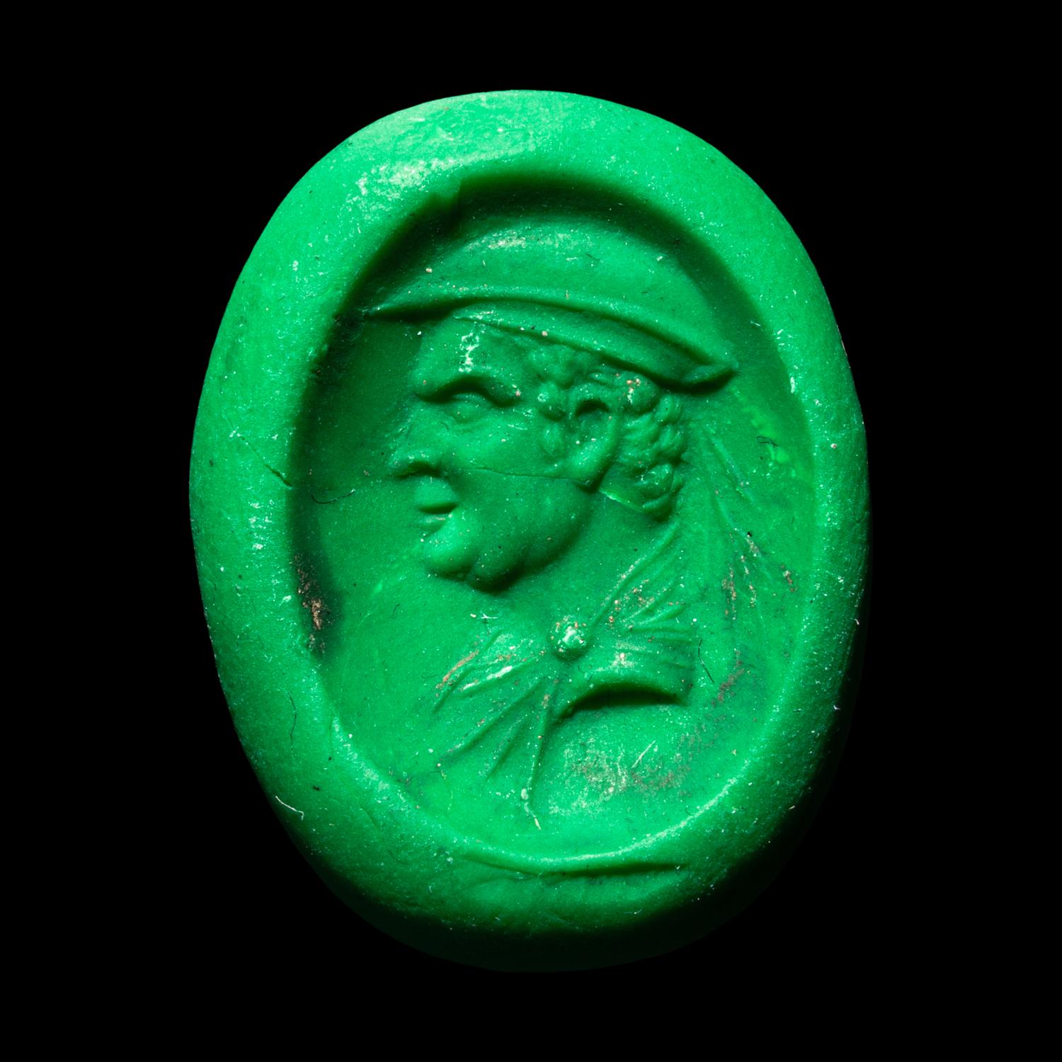 A Hellenistic Garnet Intaglio with King Antimachus