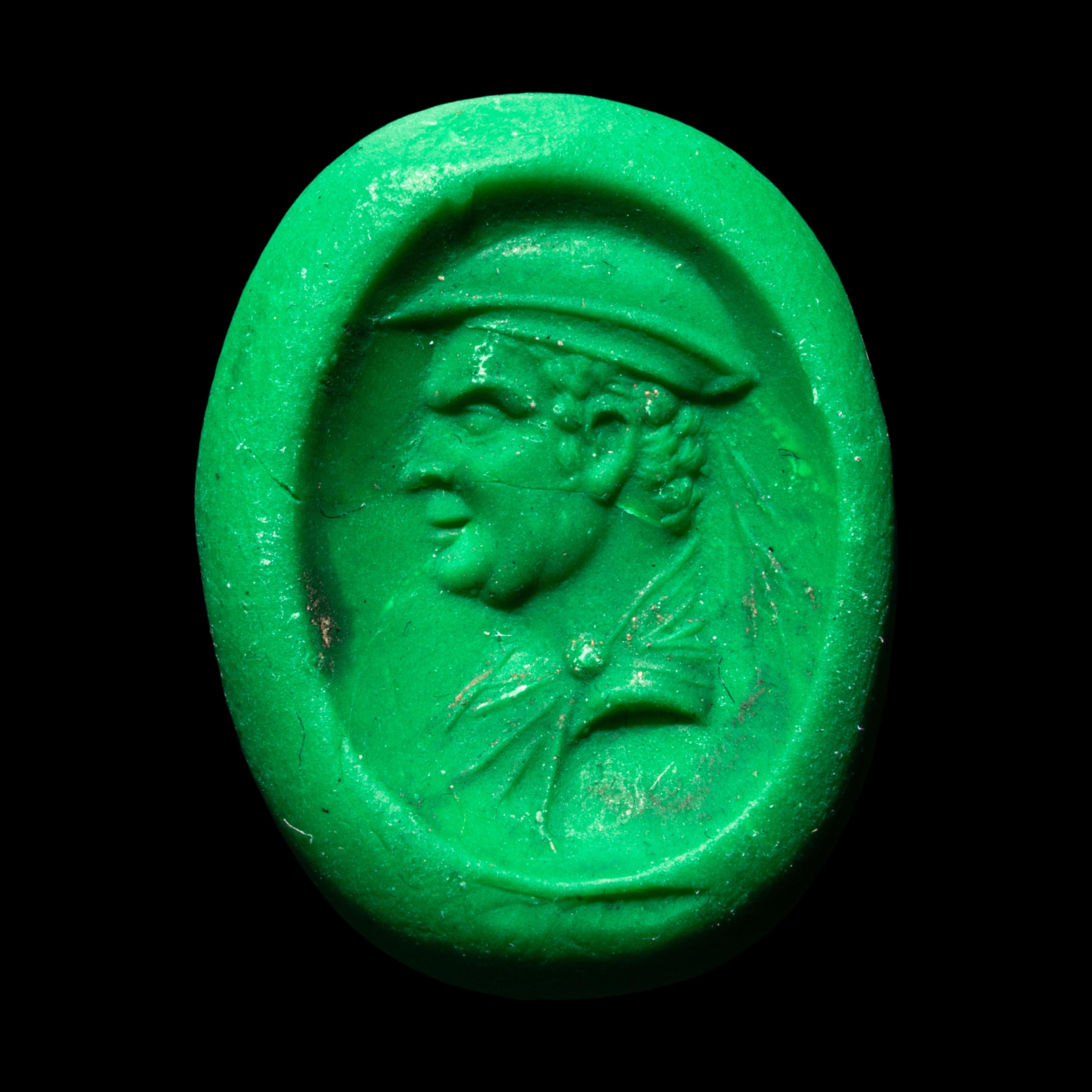 A Hellenistic Garnet Intaglio with King Antimachus