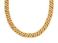 NICOLIS COLA, YELLOW GOLD FANCY LINK NECKLACE