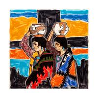 Two Painted Tiles