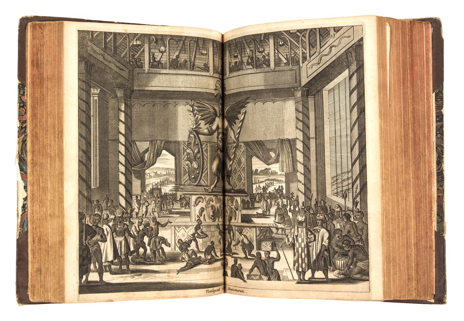 MONTANUS, ARNOLDUS. Die ubekante neue welt, oder Beschreibung des Welt-teils Amerika... Amst., 1673.