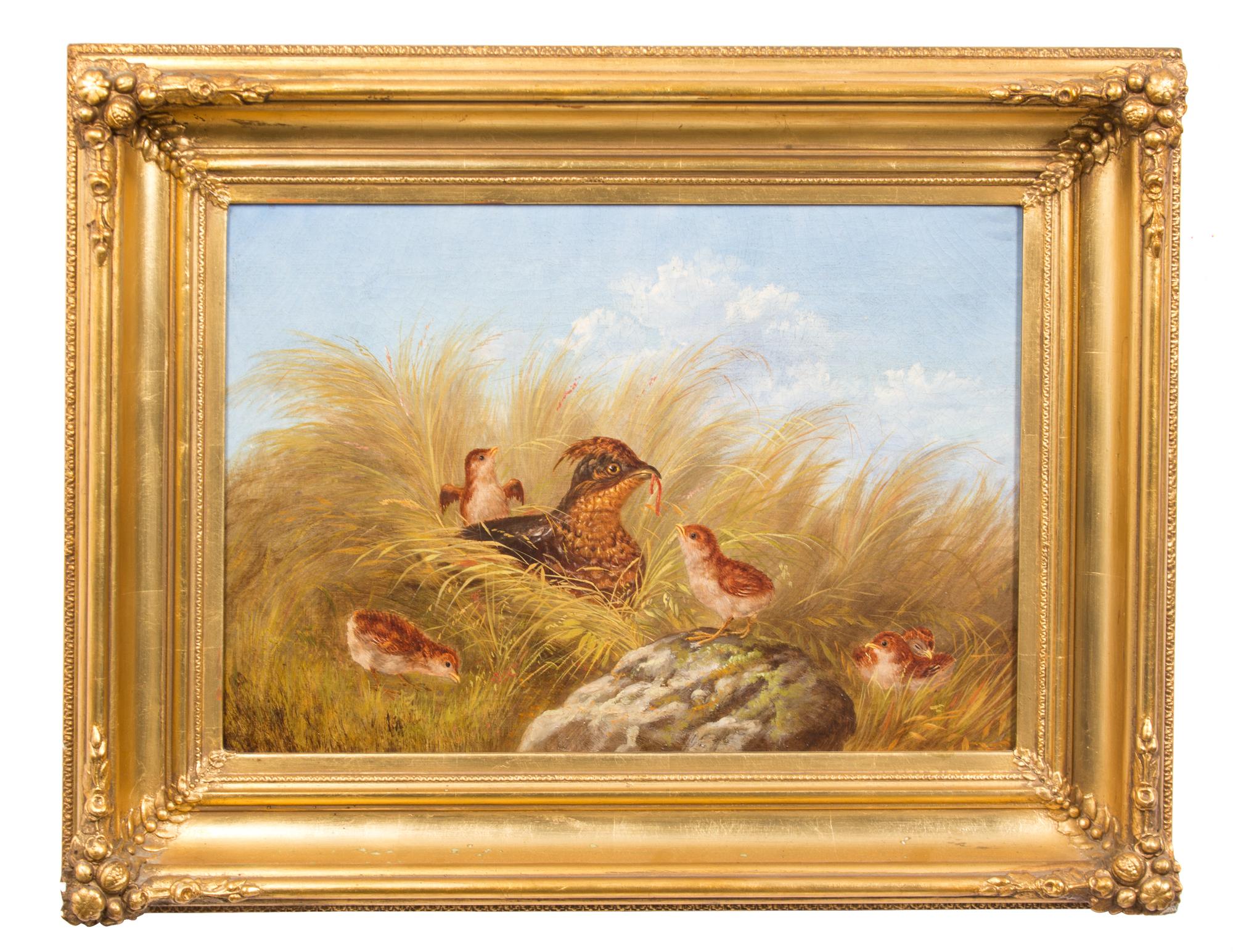 Artist Unknown, (American, Late 19th Century), Grouse Hen and Chicks
