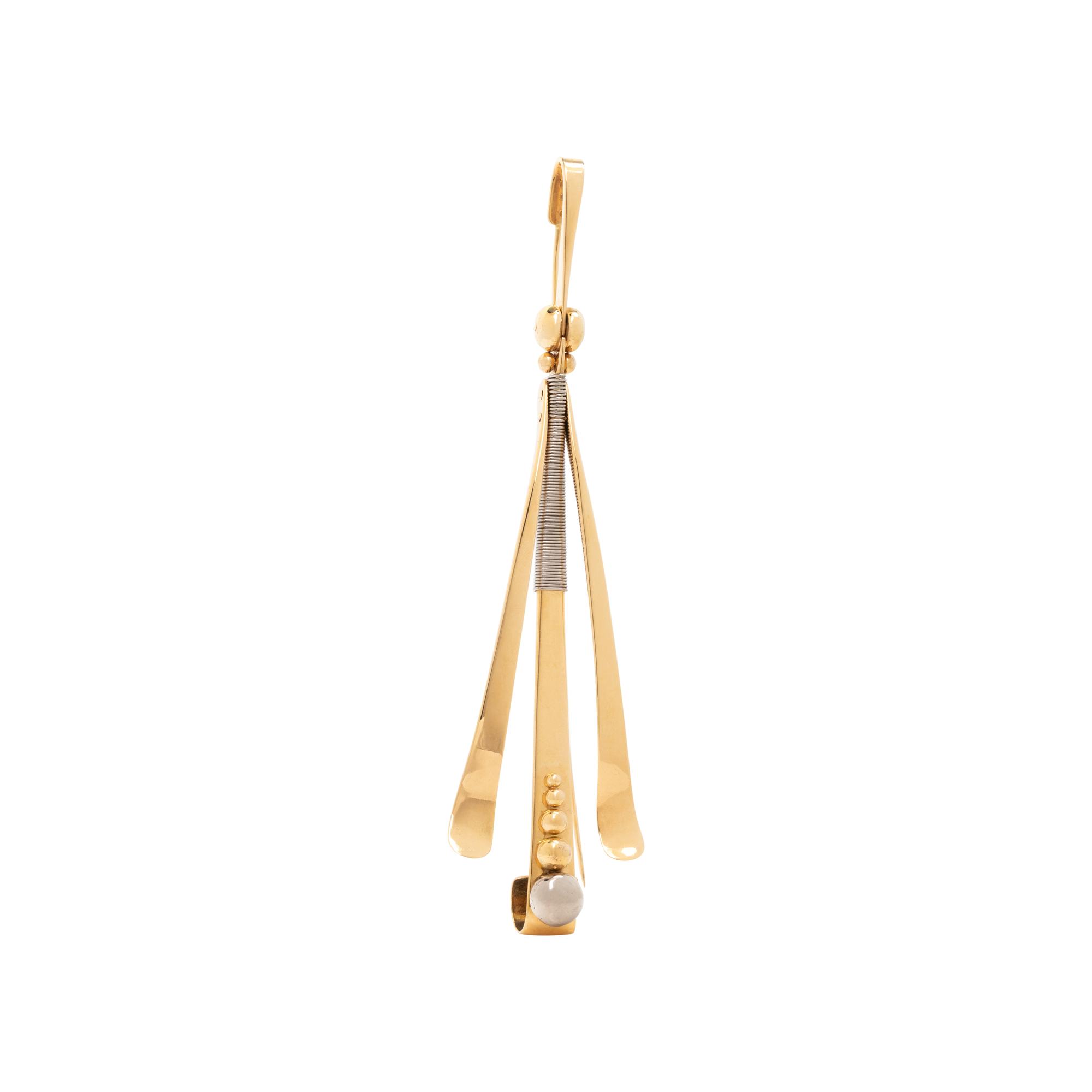 BICOLOR GOLD BROOCH