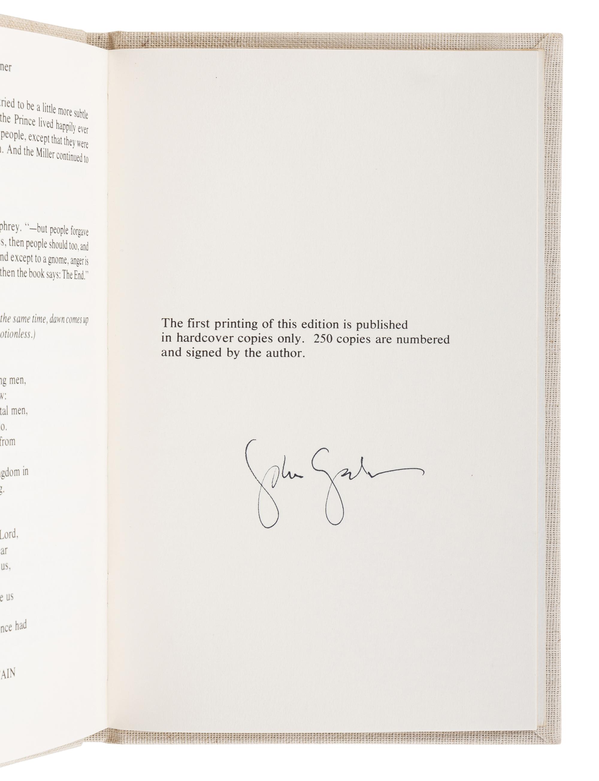 GARDNER, John (1933-1982). A group of 11 works by Gardner, ALL FIRST OR LIMITED EDITIONS, MANY SIGNED, comprising: