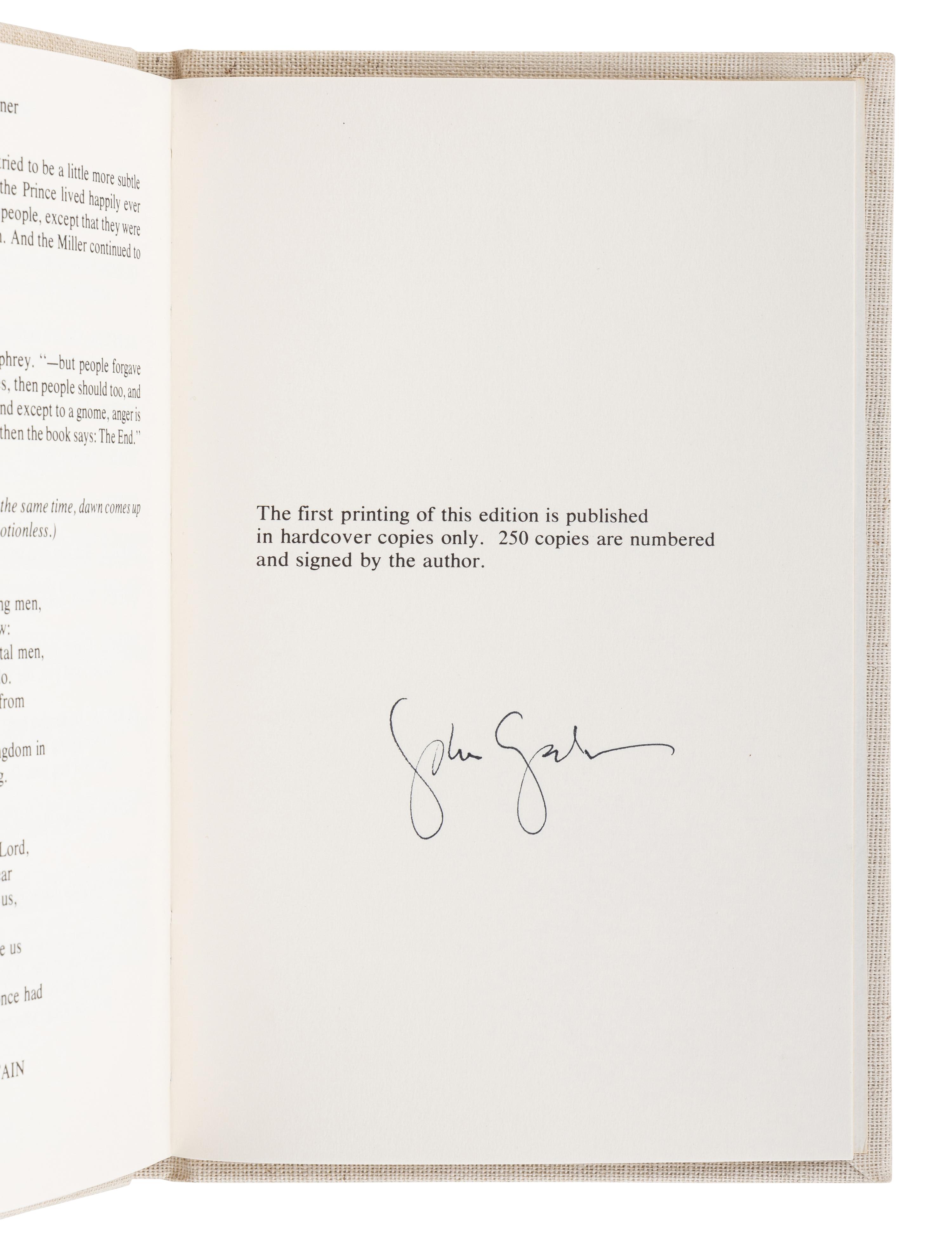 GARDNER, John (1933-1982). A group of 11 works by Gardner, ALL FIRST OR LIMITED EDITIONS, MANY SIGNED, comprising: