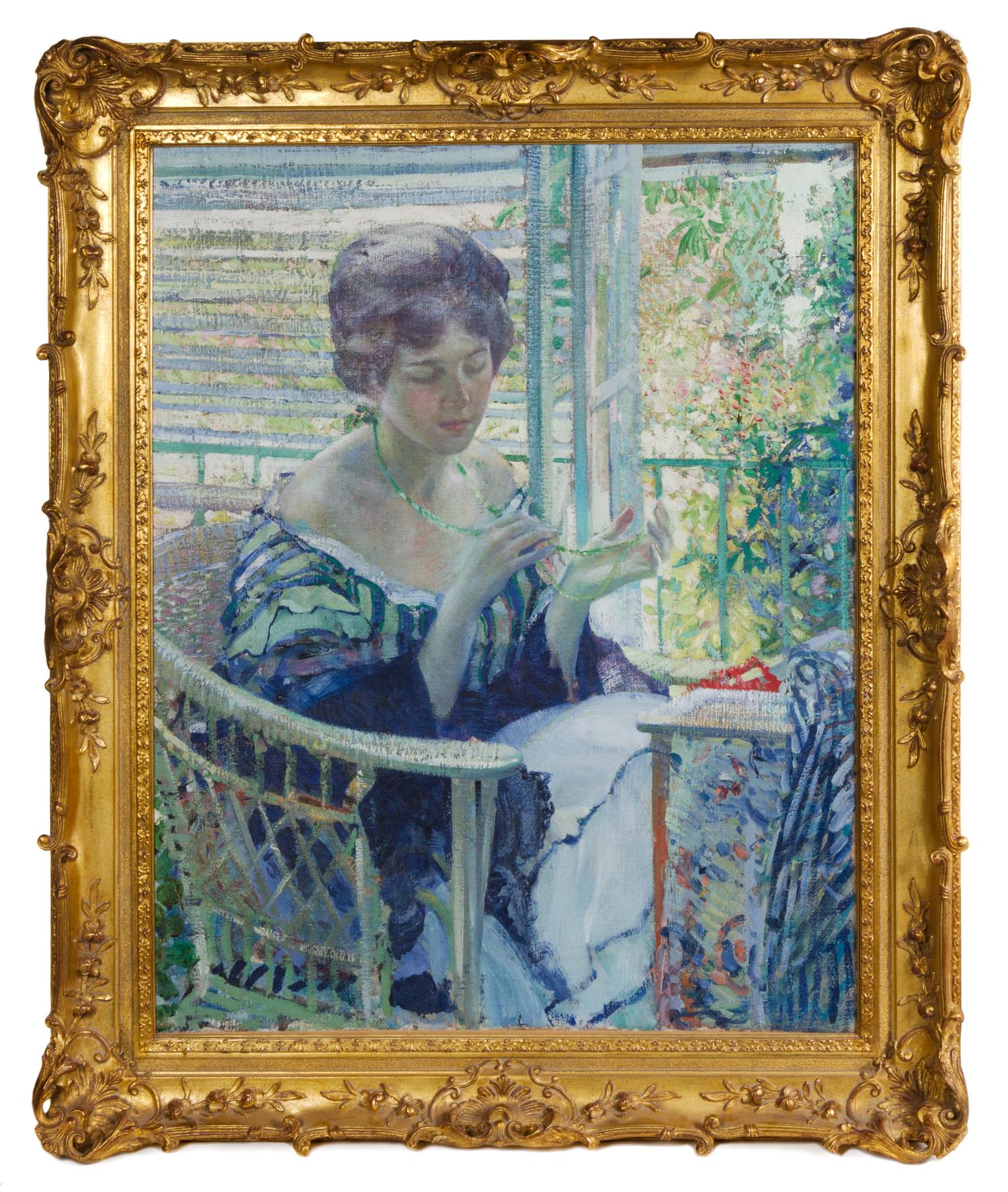 Richard Edward Miller, (American, 1875-1943), The Necklace (La Femme au Collier), c. 1913