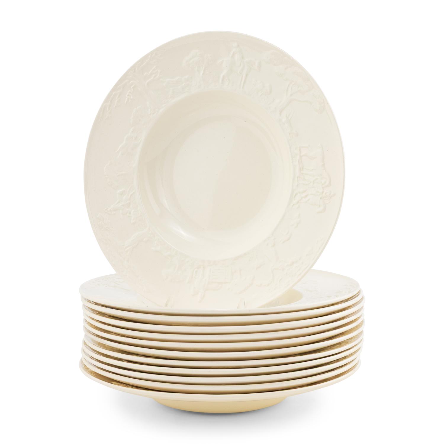 A Set of Twelve Wedgwood D'ye Ken John Peel Entree Bowls