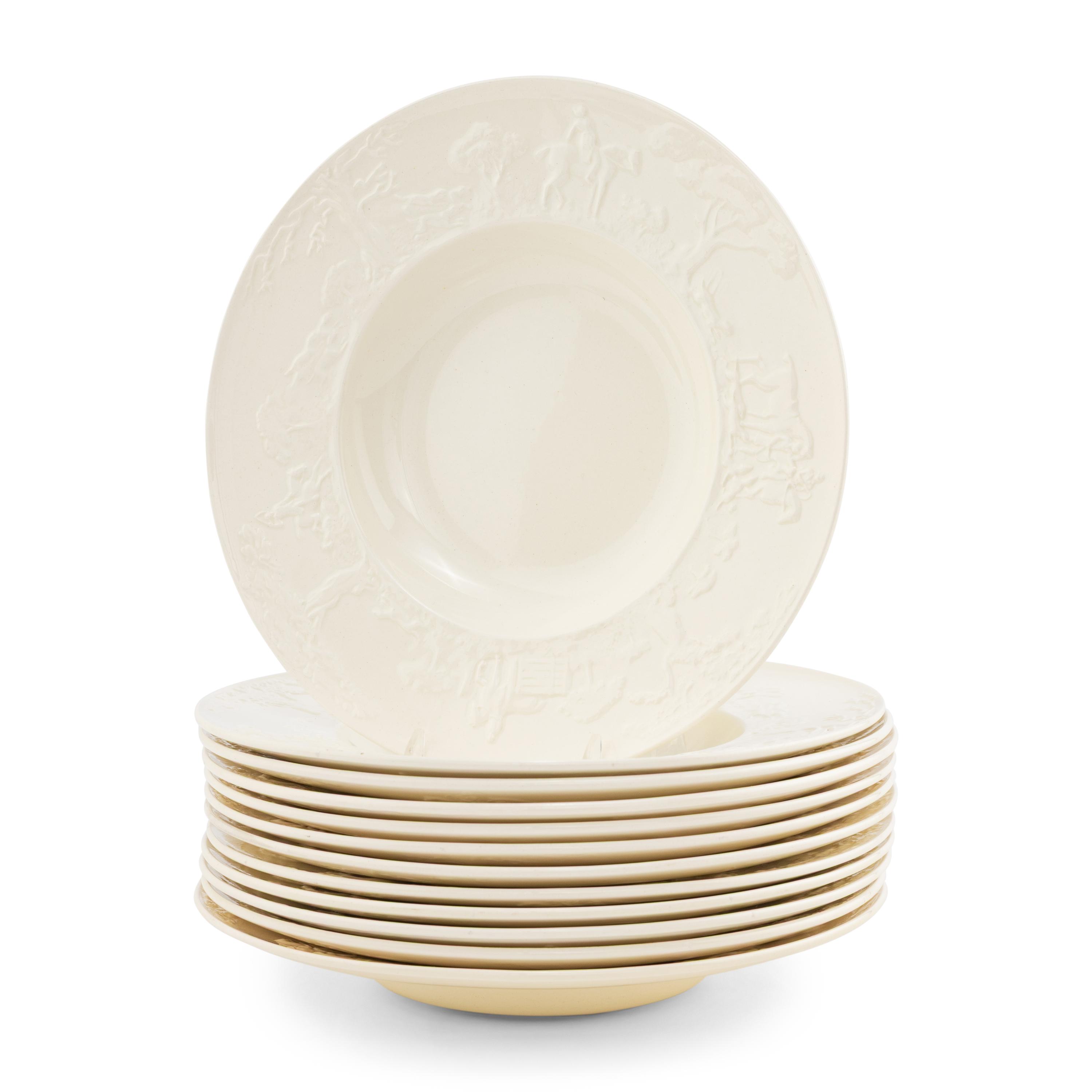 A Set of Twelve Wedgwood D'ye Ken John Peel Entree Bowls