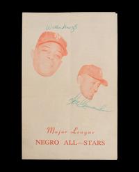 An Important 1955 Negro Baseball All Stars Barnstorming Tour Signed Program (Including Mays, Aaron, Banks and Doby)