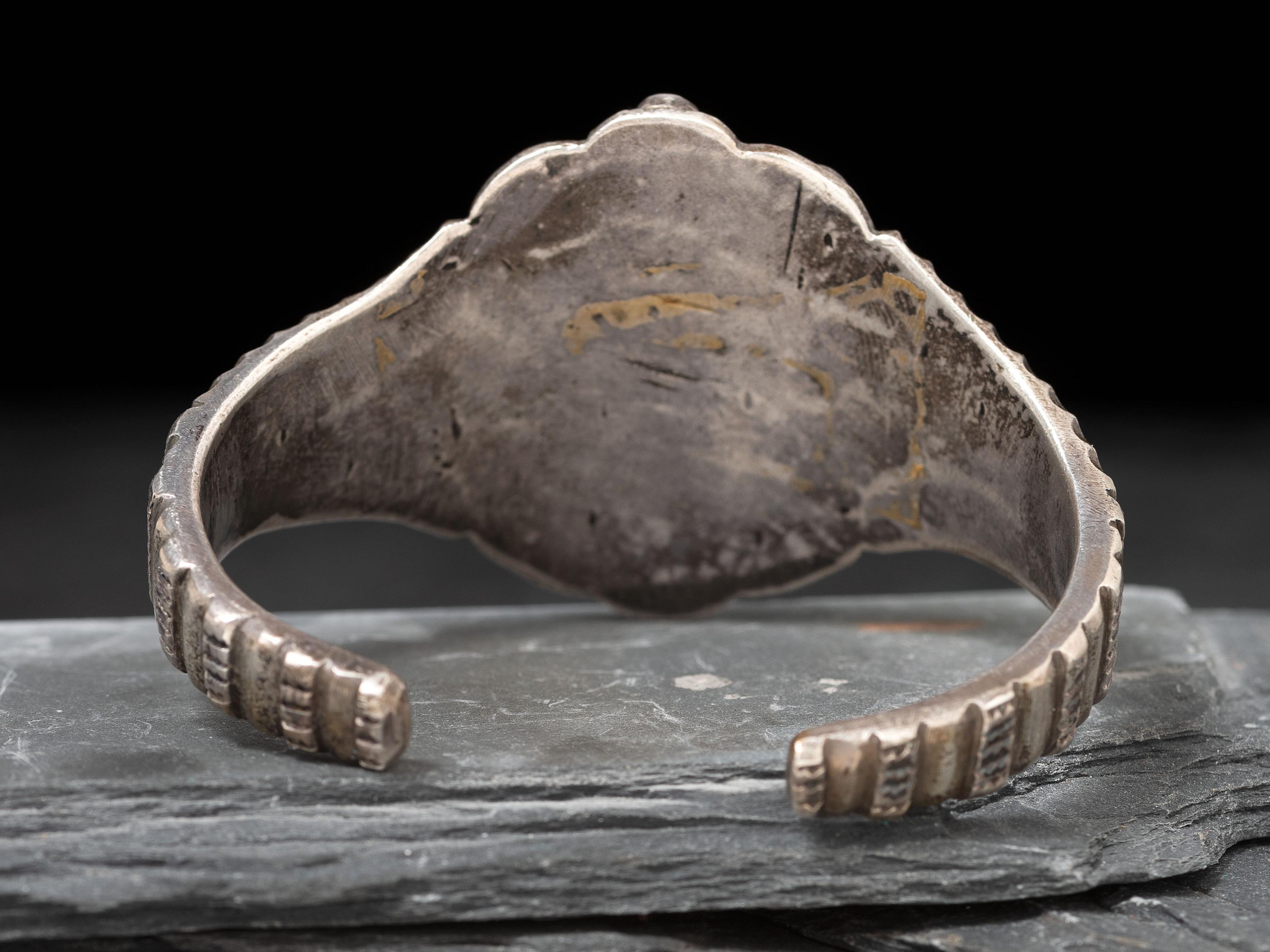 Navajo Turquoise Cluster Ingot Cuff Bracelet, Collected by Hoffman Birney (1891-1958)