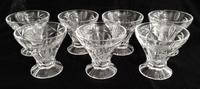 Twelve Molded Glass Sherbet Glasses Height 4 1/4 inches.