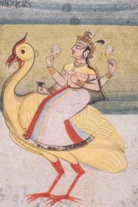 Four Indian Miniature Paintings and Manuscript Leaves
